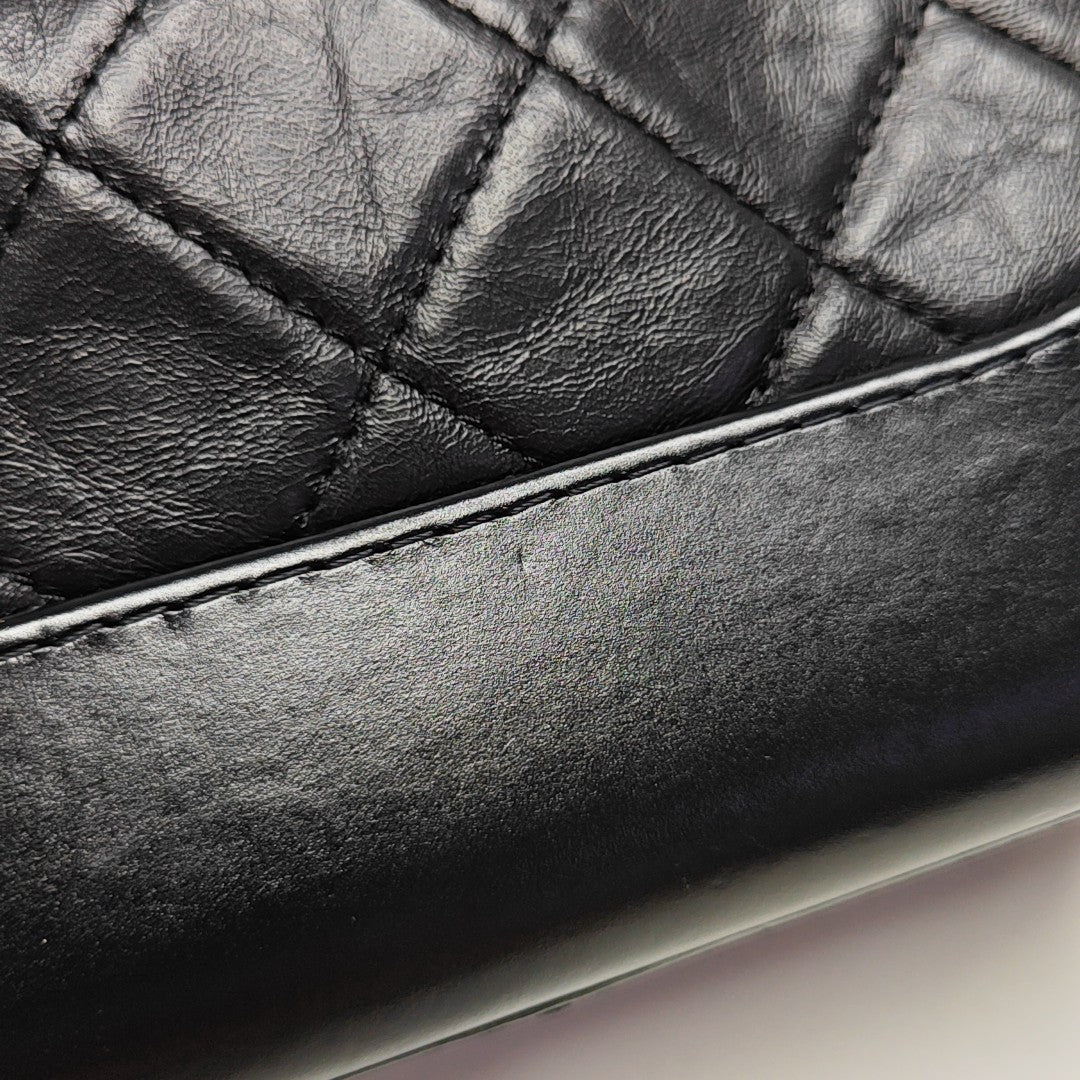 GABRIELLE Small Quilted Calfskin Black