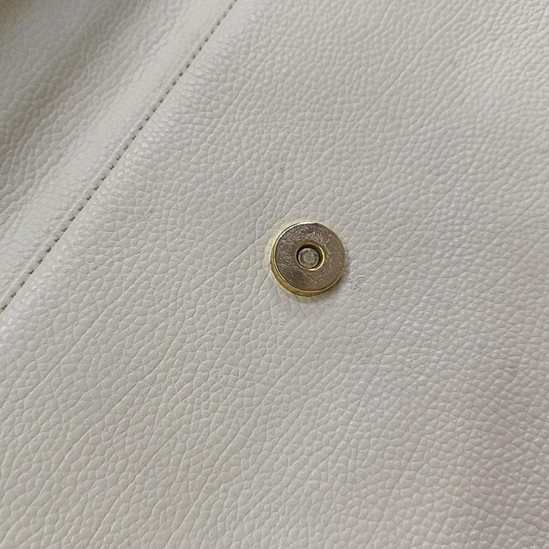 Calfskin Shoulder Bag White