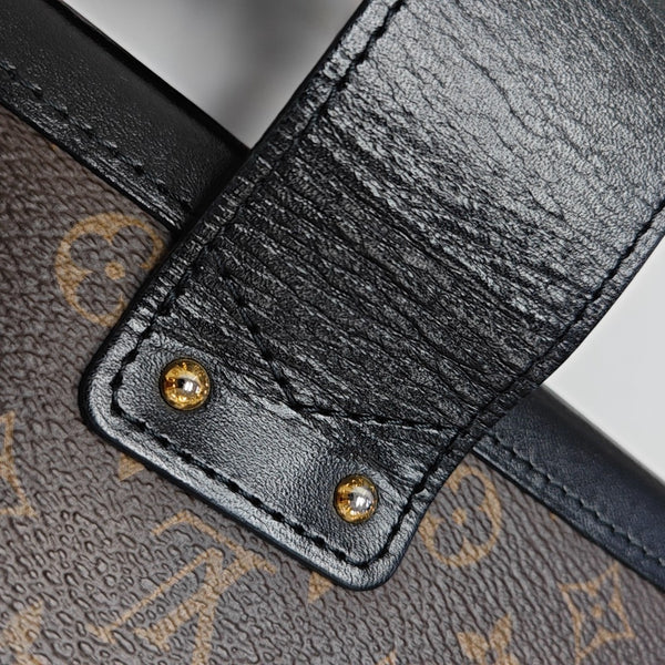 PETITE MALLE Monogram Coated Canvas Brown