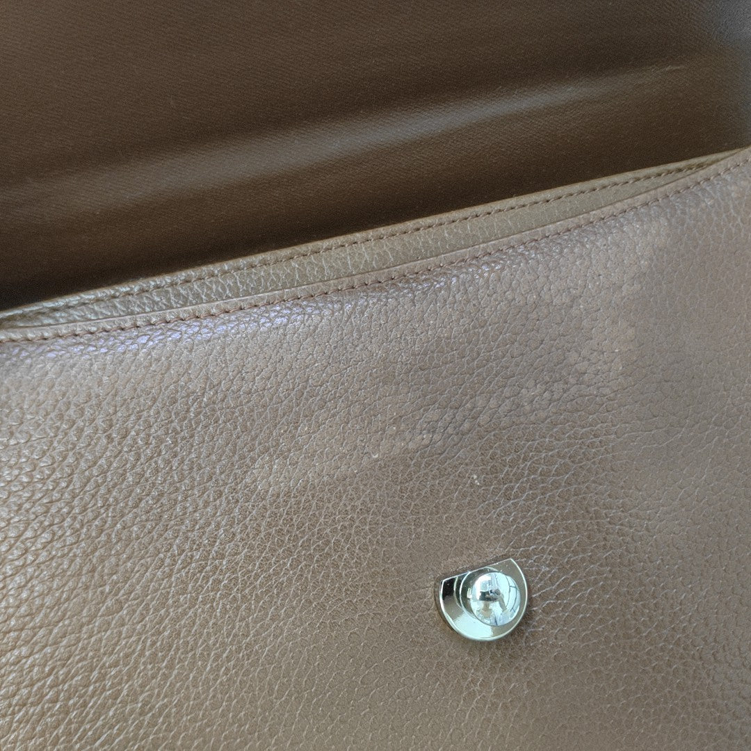 Calfskin Shoulder Bag Brown