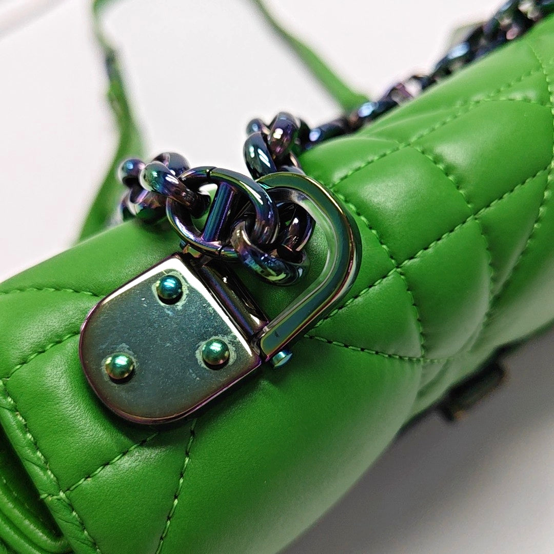 Dior Caro Small Cannage Calfskin Green
