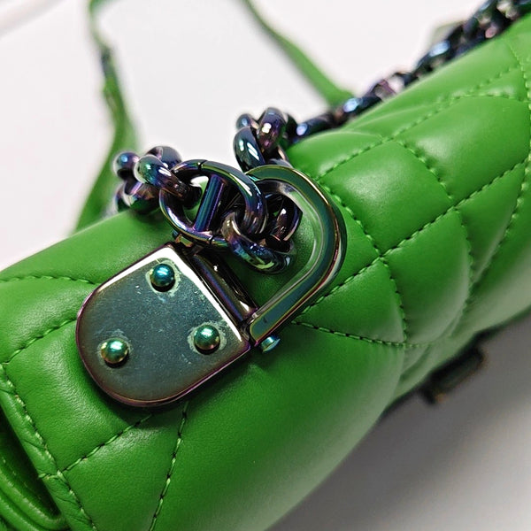 Dior Caro Small Cannage Calfskin Green