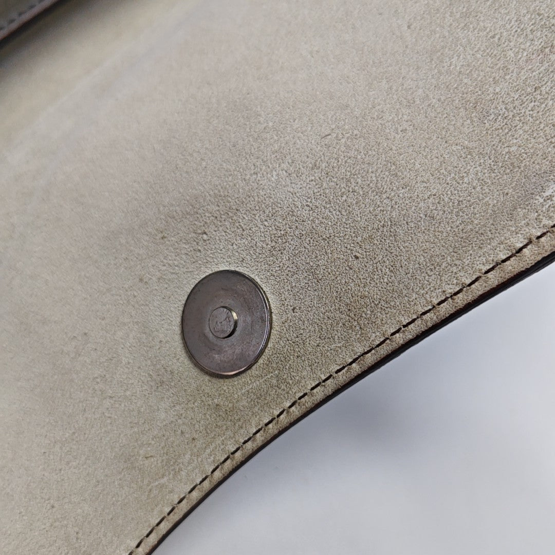 Saddle Medium Calfskin White