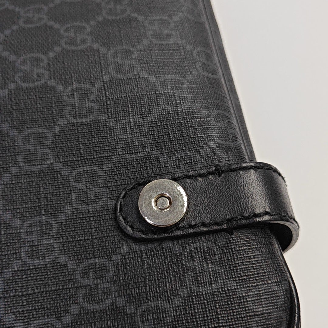 Monogram Coated Canvas Shoulder Bag Black