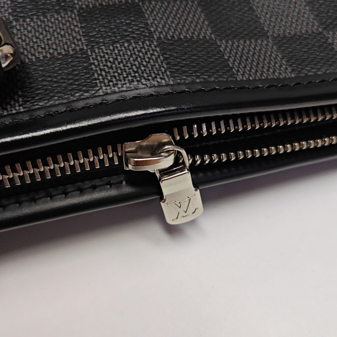 TADAO MM Damier Graphite Coated Canvas Gray
