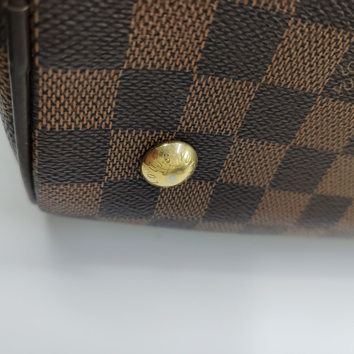 DUOMO Damier Ebene Coated Canvas Brown