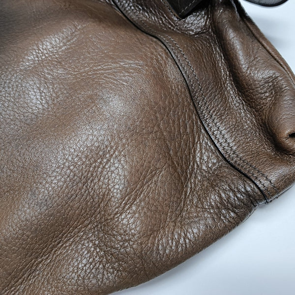 Calfskin Shoulder Bag Brown
