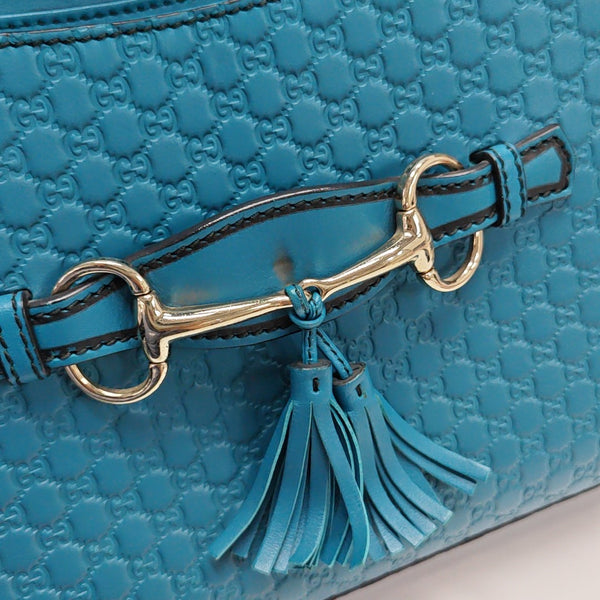 Emily Chain Monogram Calfskin Blue