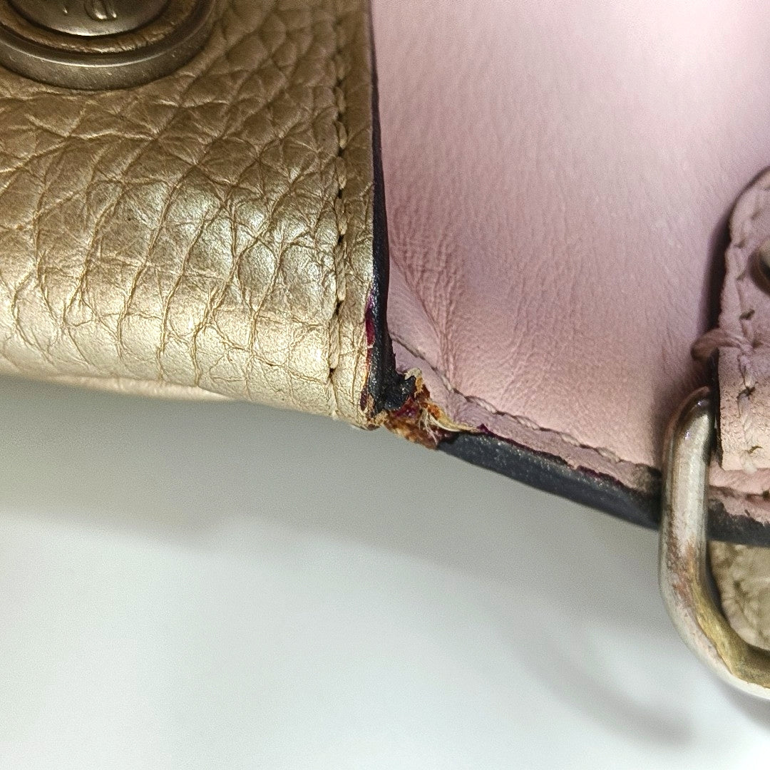Authenticated pre-owned  Be Dior Calfskin Beige - Shoulder Bag at Looply