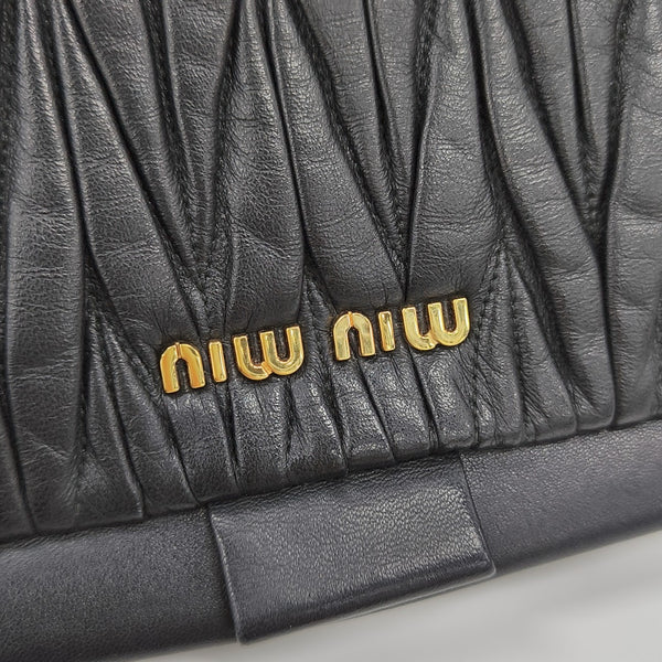 Matelassé Quilted Lambskin Black