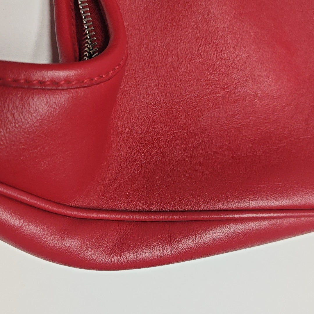 Calfskin Top Handle Bag Red