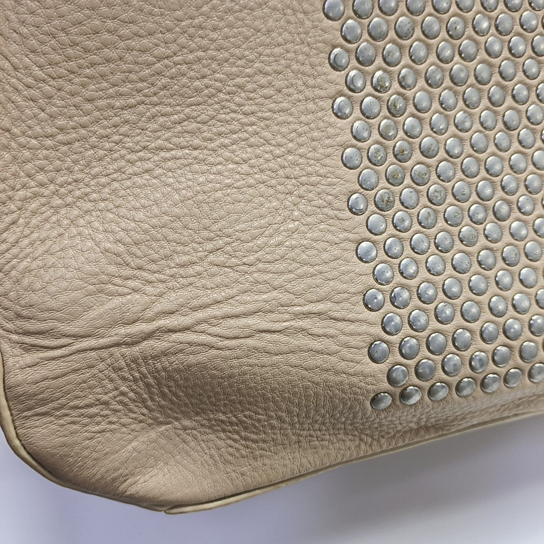 Calfskin Shoulder Bag Beige