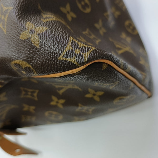 SPEEDY 25 Monogram Coated Canvas Brown