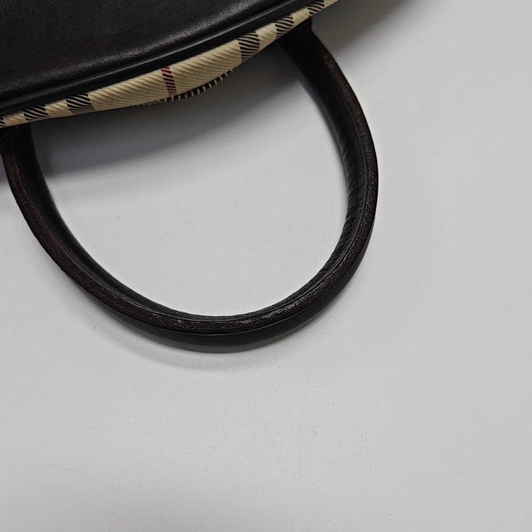 Canvas Top Handle Bag Beige