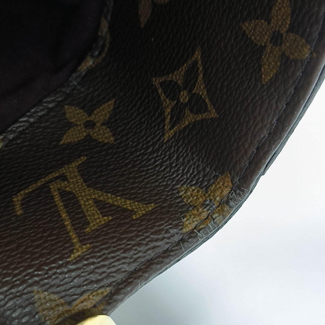 MONTAIGNE MM Monogram Coated Canvas Brown