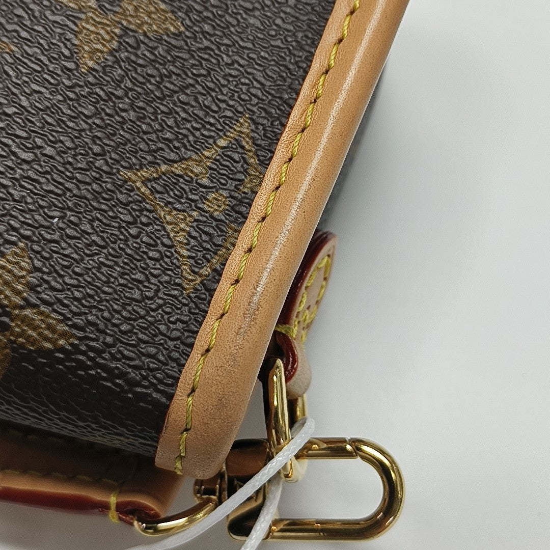 DIANE Nano Monogram Coated Canvas Brown