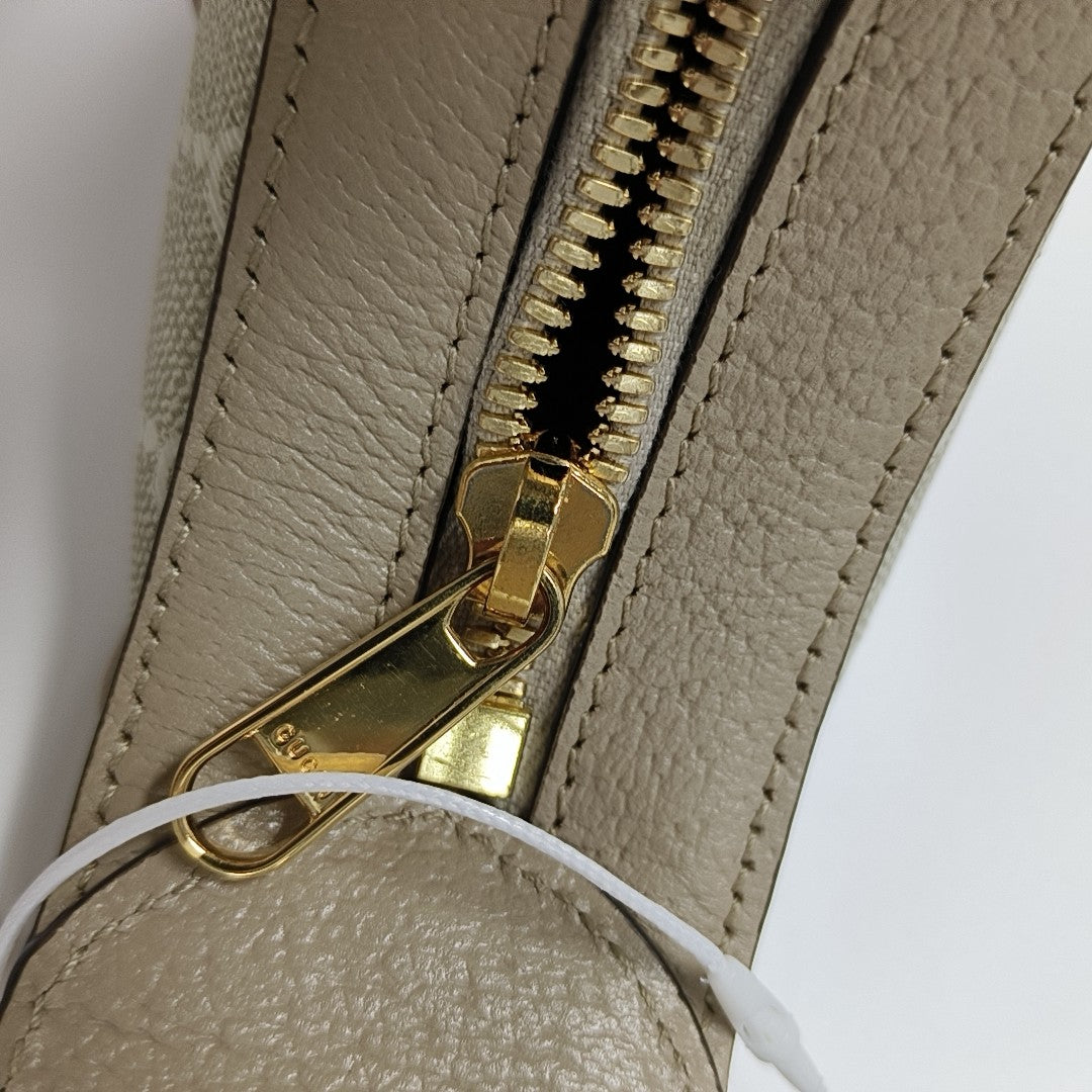 Monogram Coated Canvas Shoulder Bag Beige