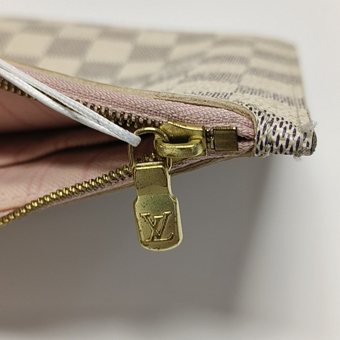Damier Azur Coated Canvas Clutch White