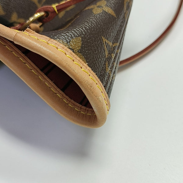 NEVERFULL MM Monogram Coated Canvas Brown