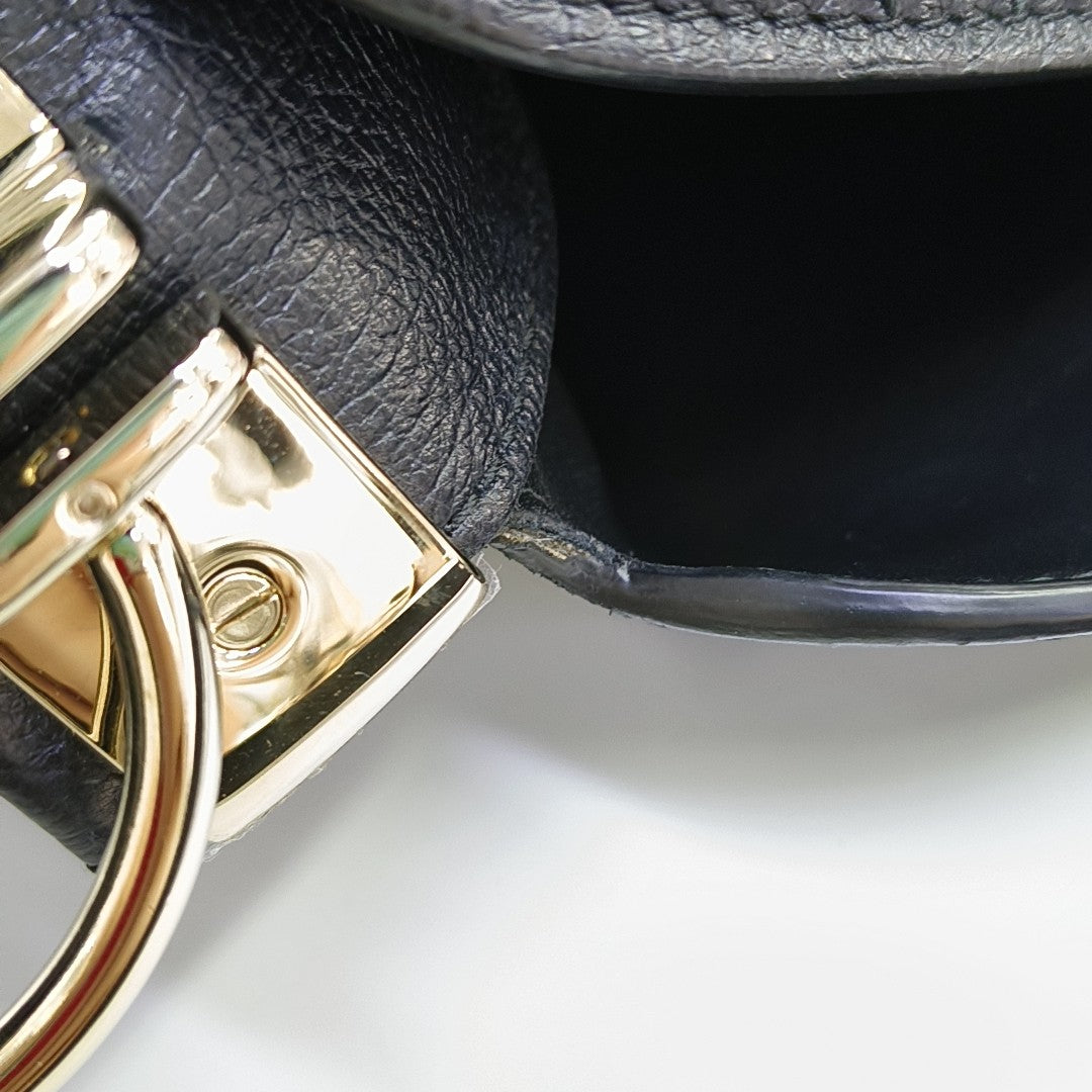 Diorly Medium Cannage Calfskin Black
