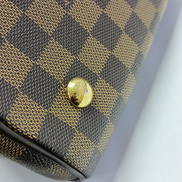 DUOMO Damier Ebene Coated Canvas Brown