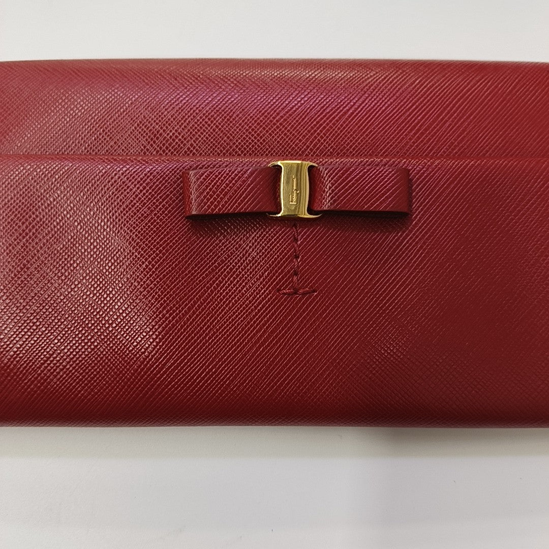 Vara Calfskin Red Wallet