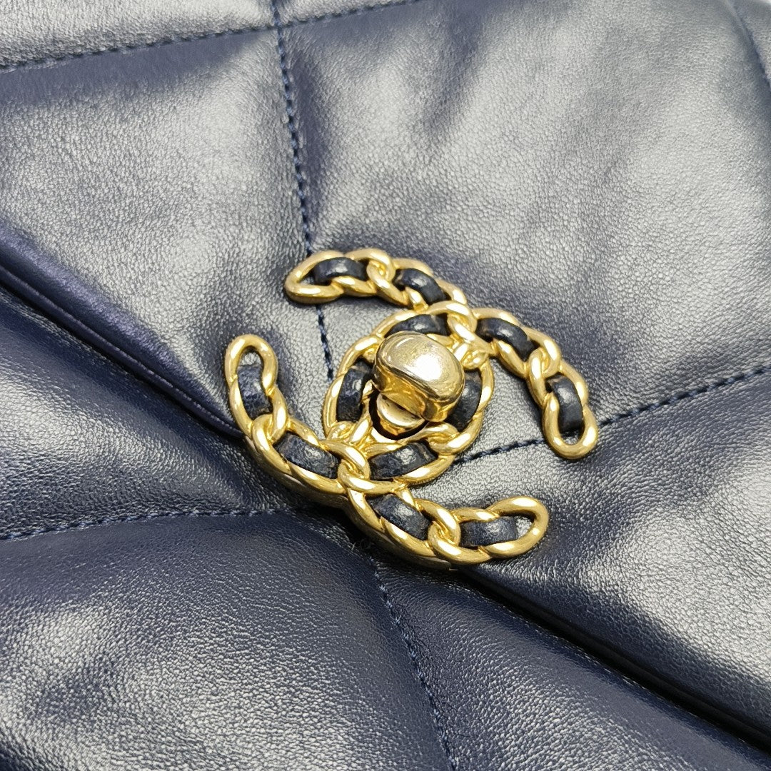 CHANEL 19 Small Quilted Lambskin Blue