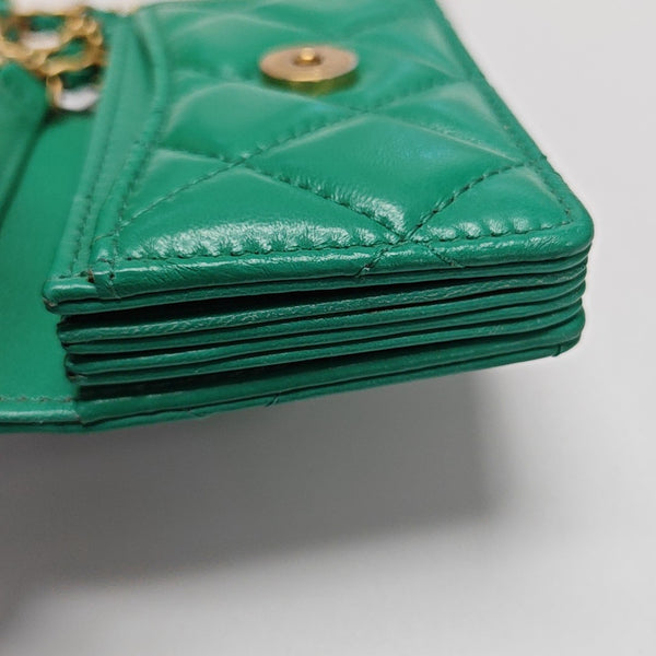 Quilted Calfskin Shoulder Bag Green
