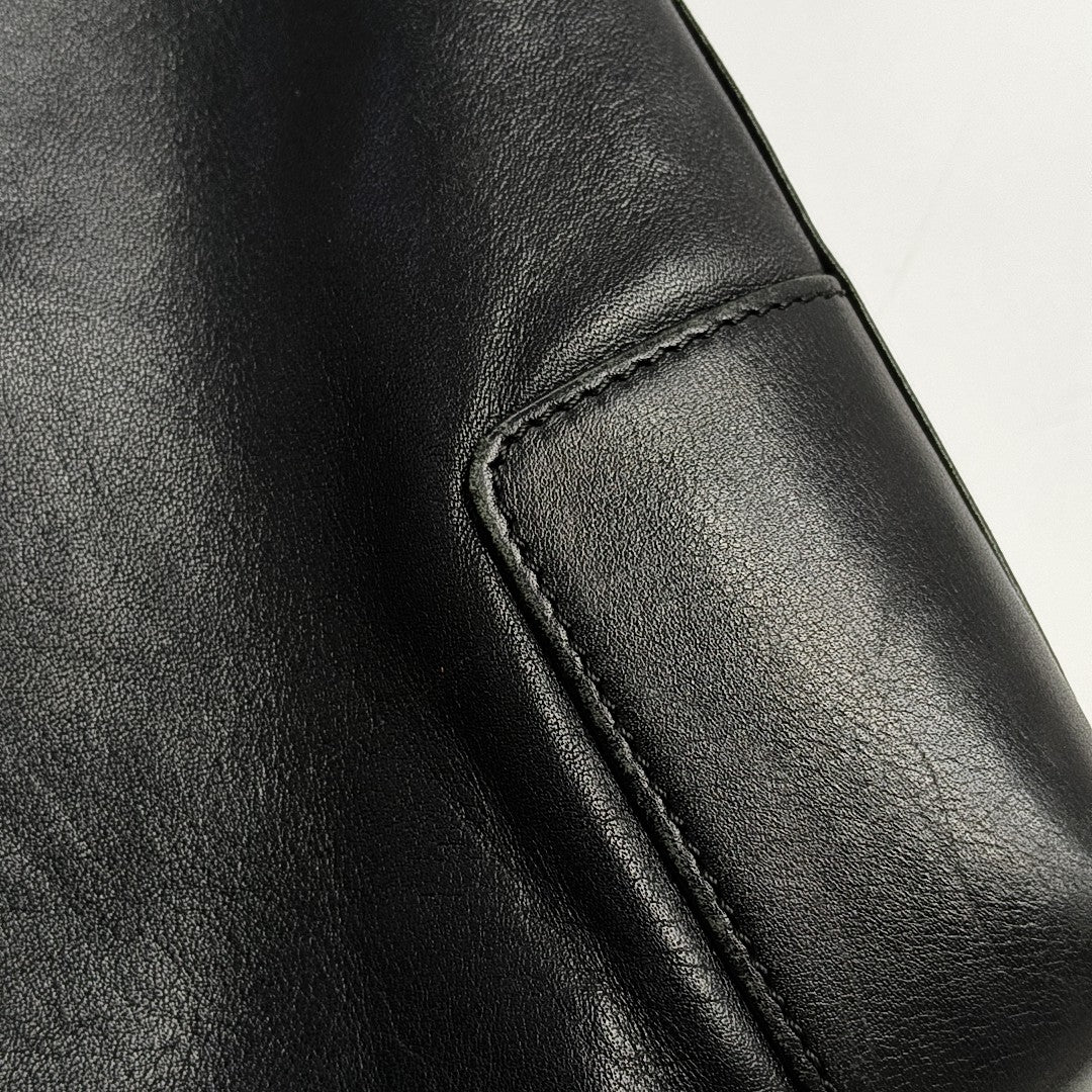 Calfskin Shoulder Bag Black