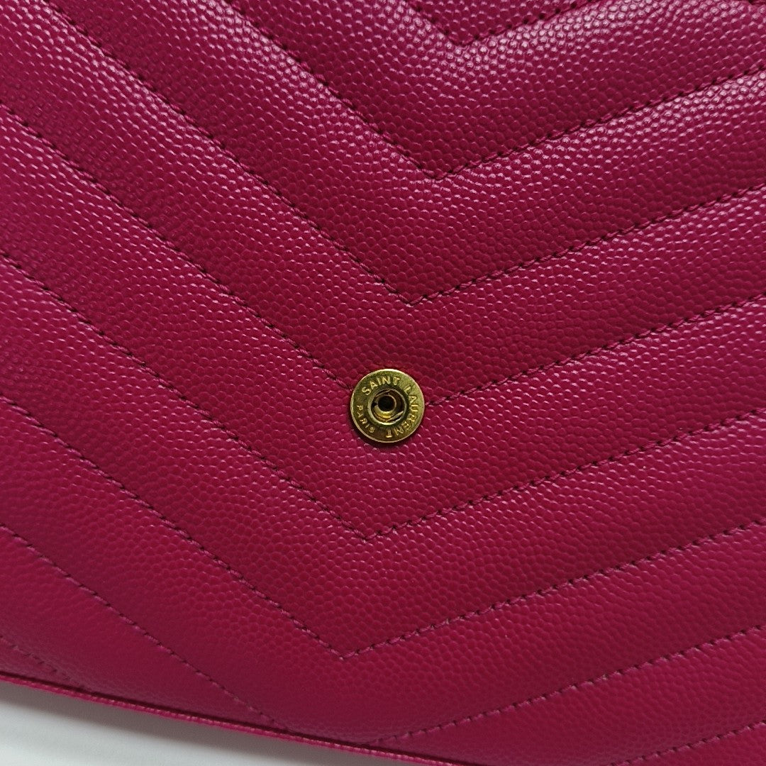 MONOGRAM Medium Chevron Calfskin Pink