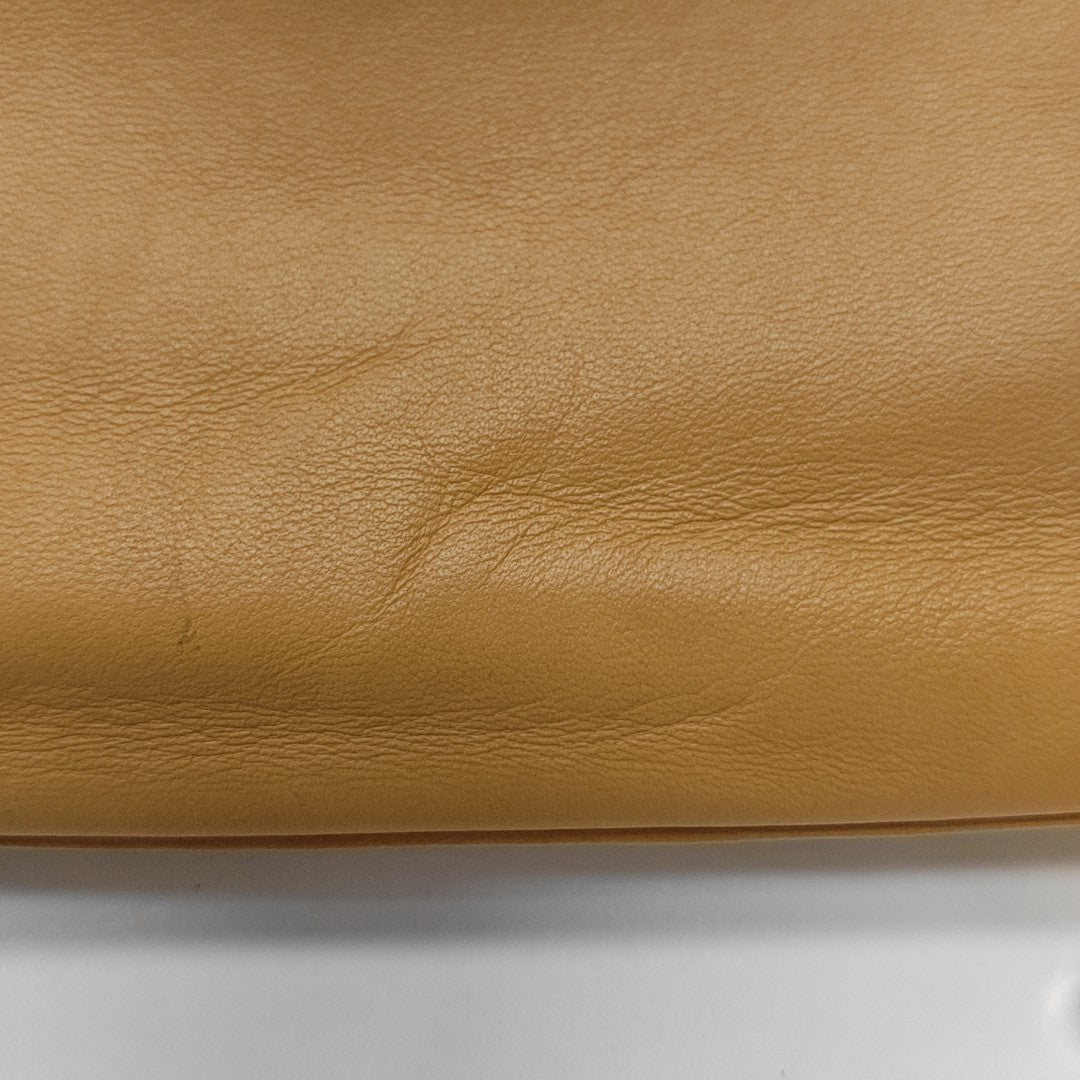 Leather Top Handle Bag Yellow