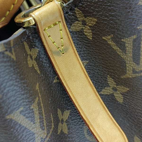 MONTAIGNE MM Monogram Coated Canvas Brown