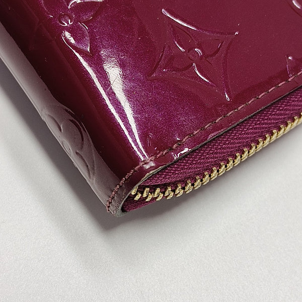 CLÉMENCE Monogram Patent Leather Purple Wallet