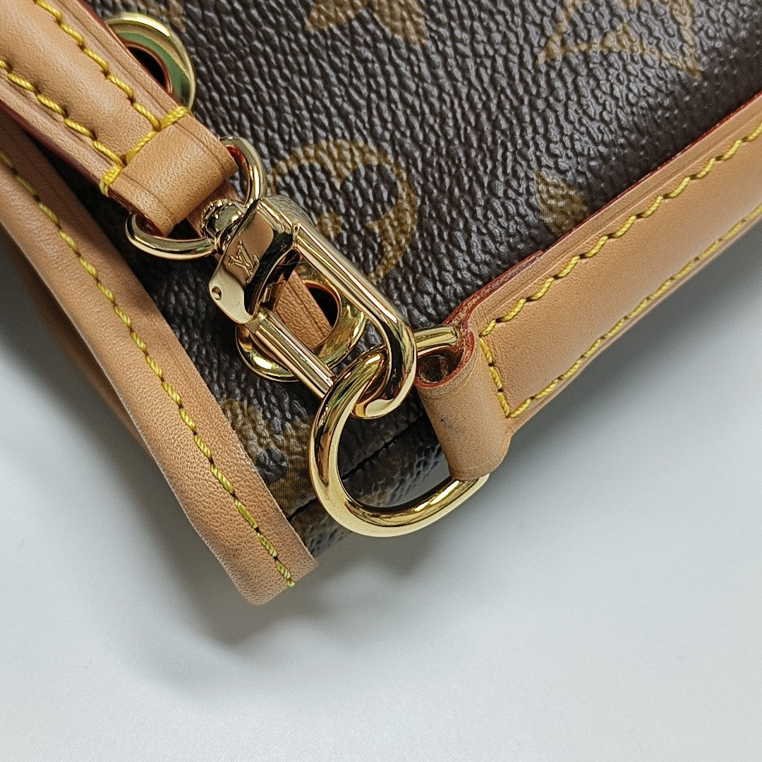 NOÉ Nano Monogram Coated Canvas Brown