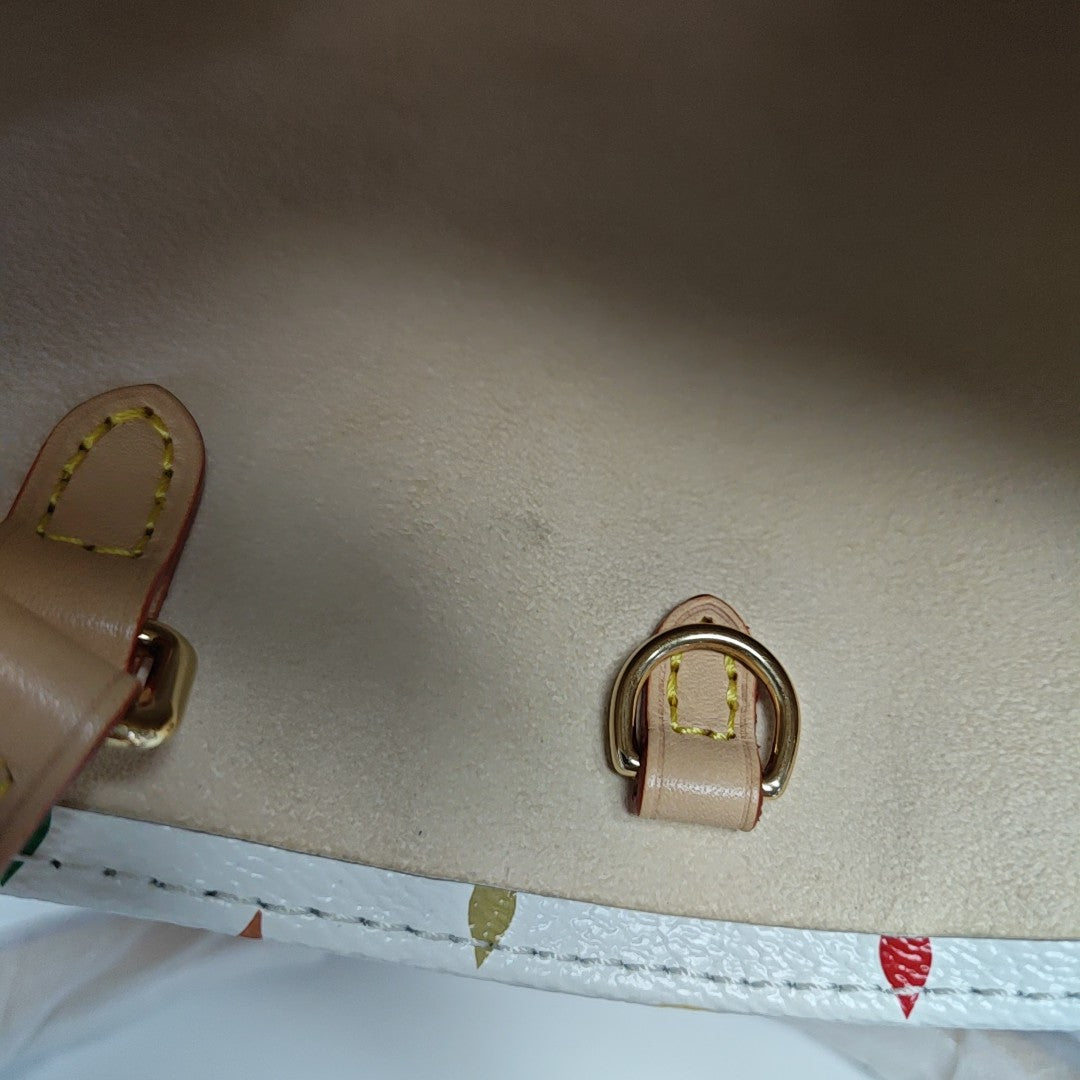 ONTHEGO MM Monogram Coated Canvas White