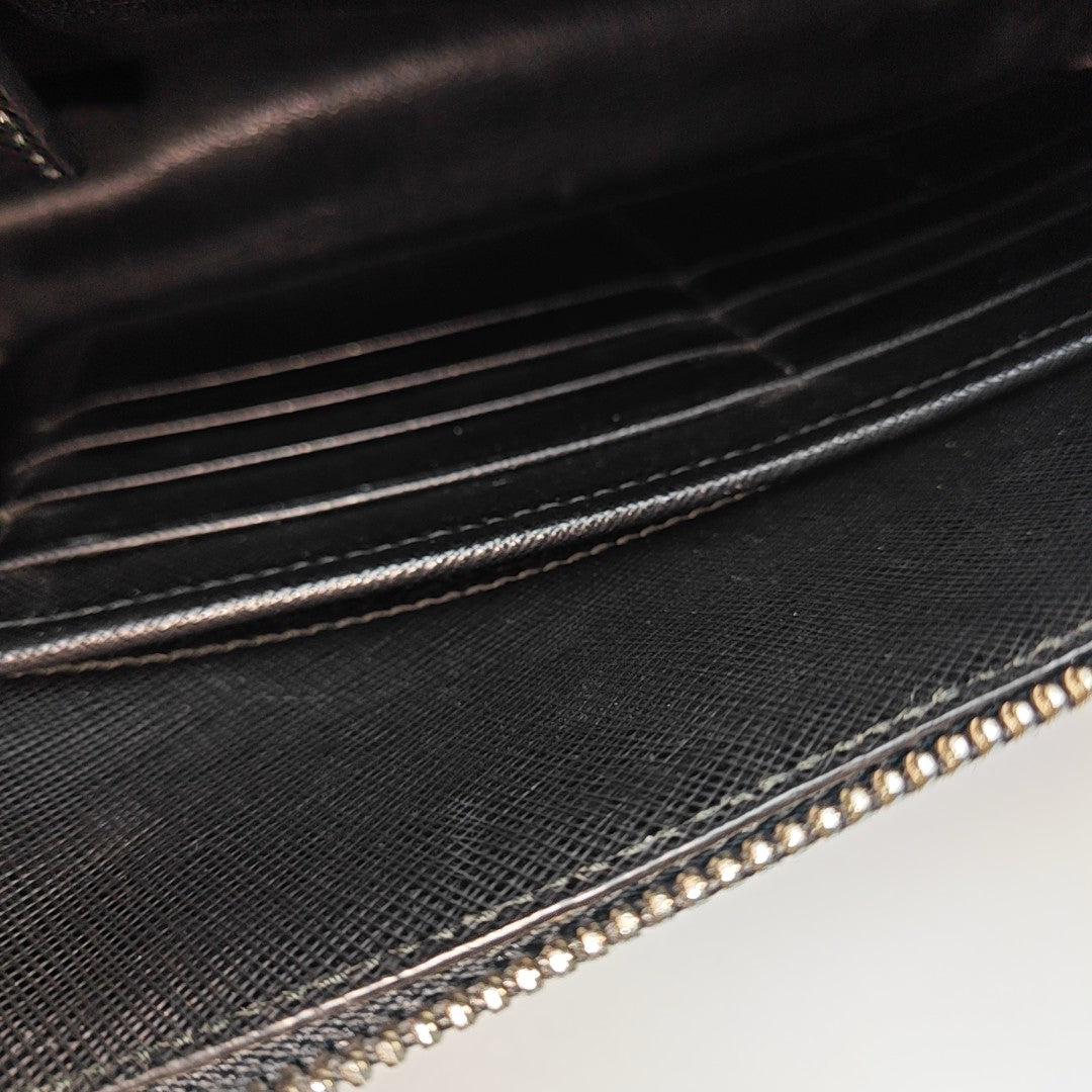 Saffiano Calfskin Clutch Black