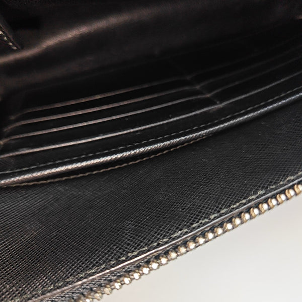Saffiano Calfskin Clutch Black
