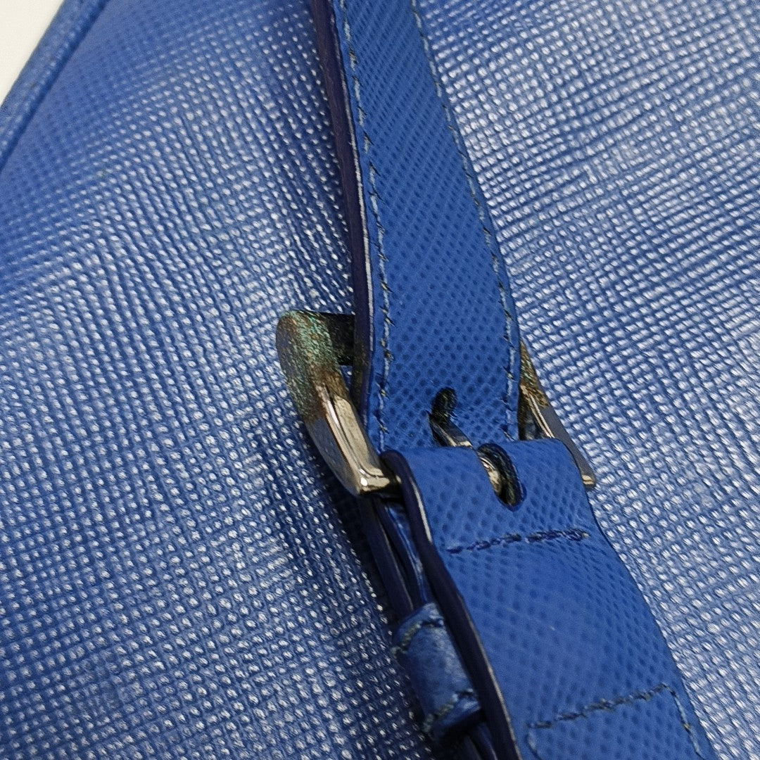 Saffiano Calfskin Crossbody Bag Blue