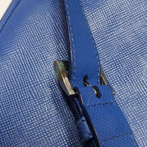 Saffiano Calfskin Crossbody Bag Blue