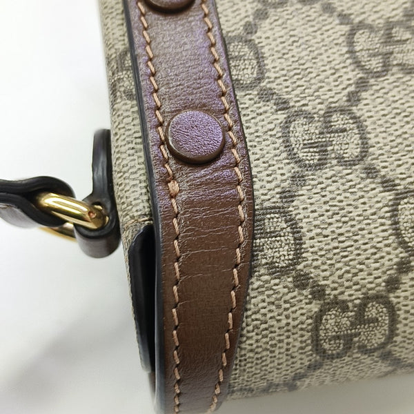 Horsebit 1955 Mini Monogram Coated Canvas Beige