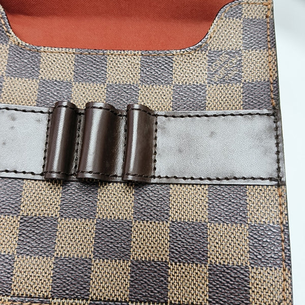 PORTOBELLO Damier Ebene Coated Canvas Brown