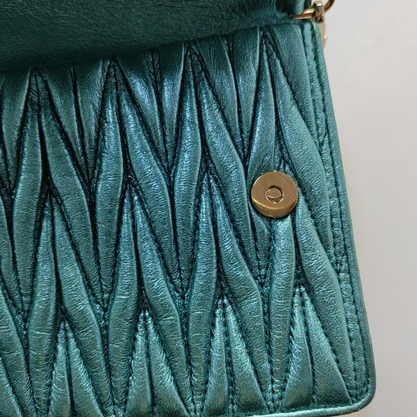 Matelassé Quilted Lambskin Blue