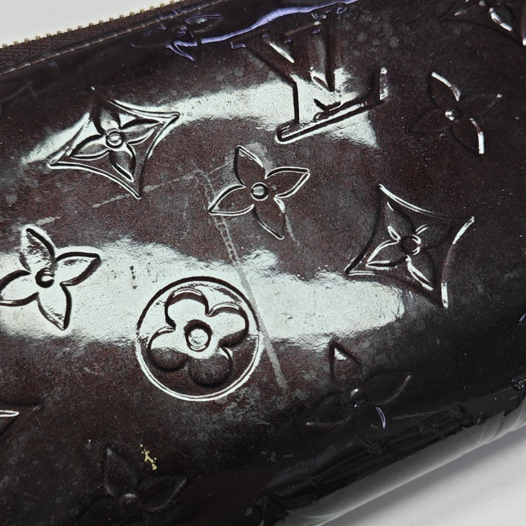 SARAH Monogram Patent Leather Red Wallet