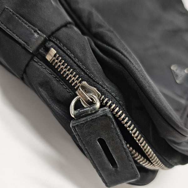 Nylon Top Handle Bag Black