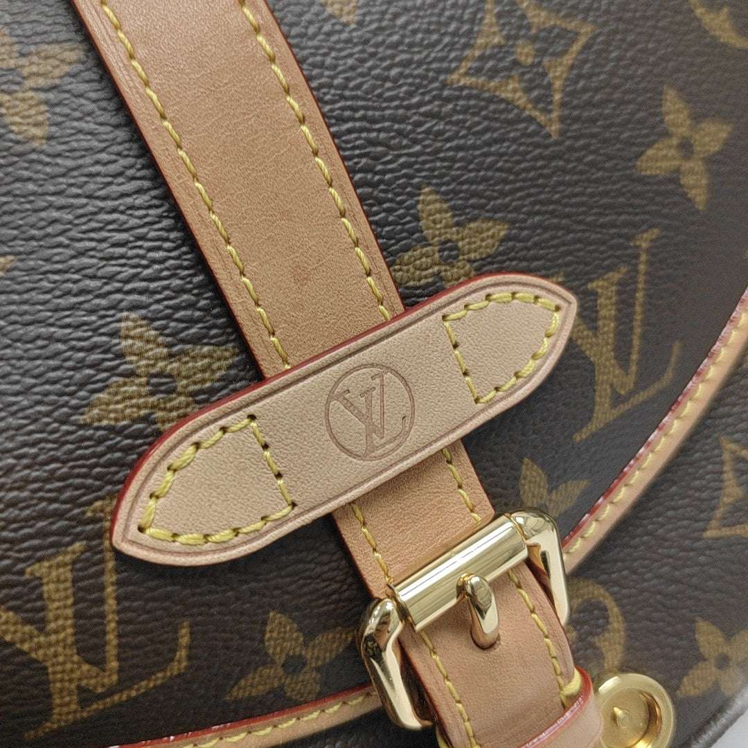 SAUMUR BB Monogram Coated Canvas Brown