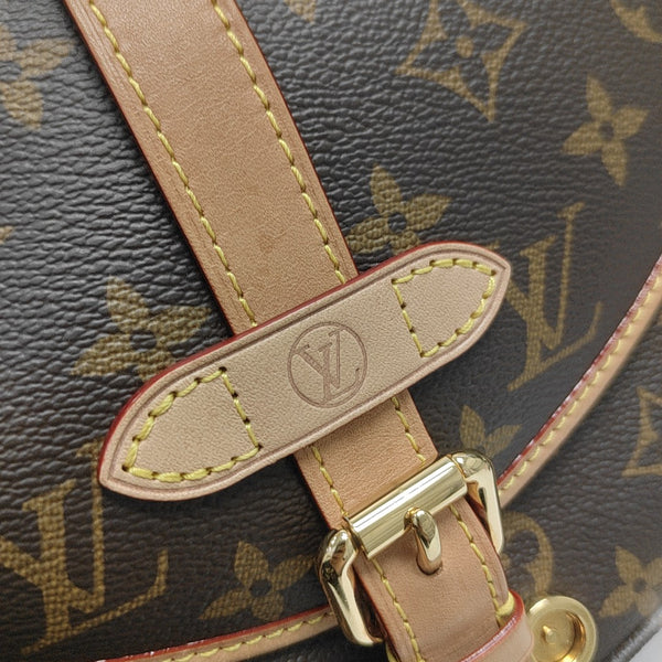 SAUMUR BB Monogram Coated Canvas Brown