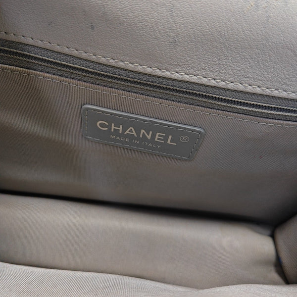 CC BOX Quilted Lambskin Gray