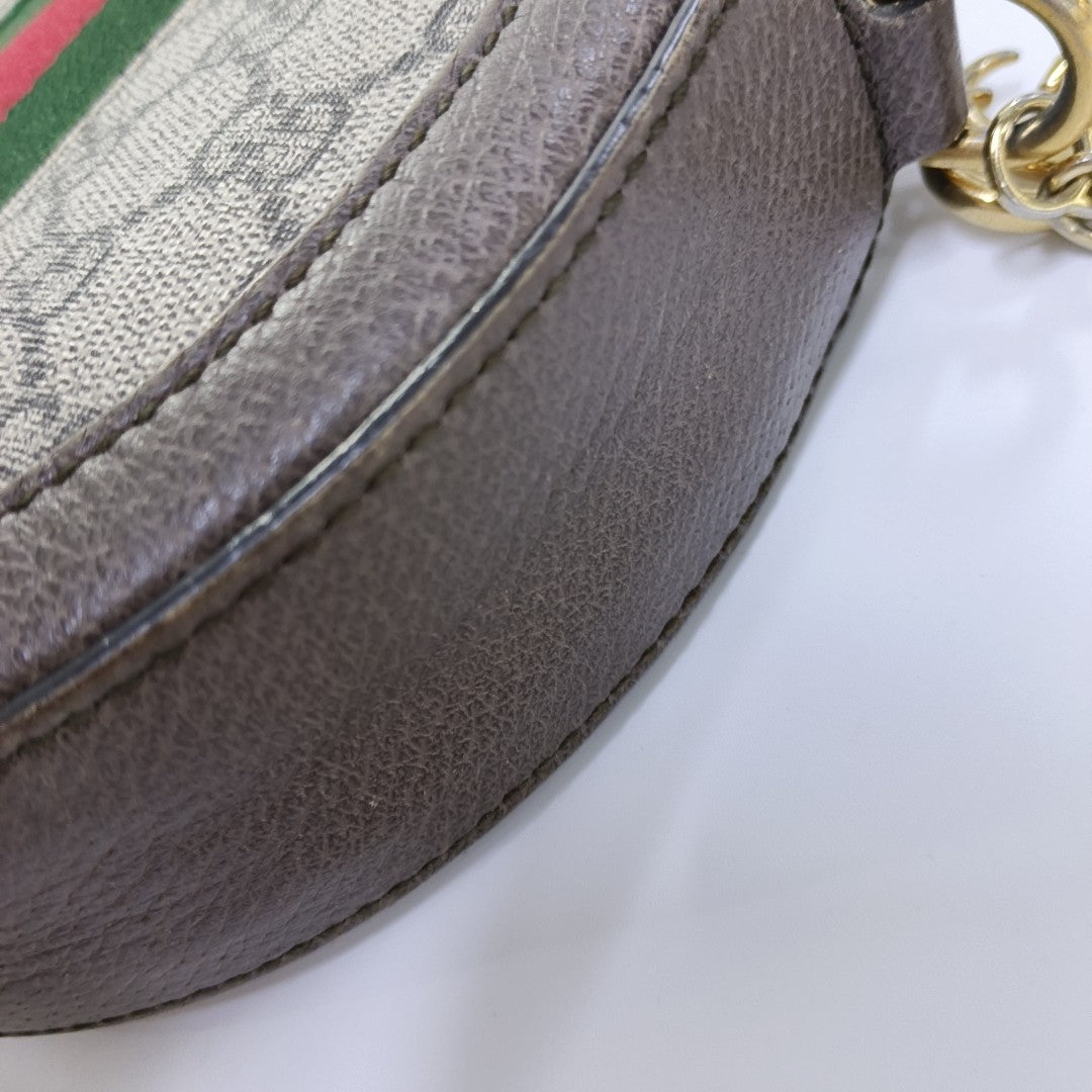 Ophidia Mini Monogram Coated Canvas Beige