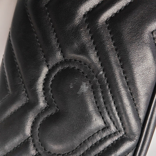 GG Marmont Mini Quilted Calfskin Black