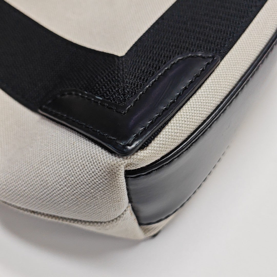 Navy Mini Canvas White